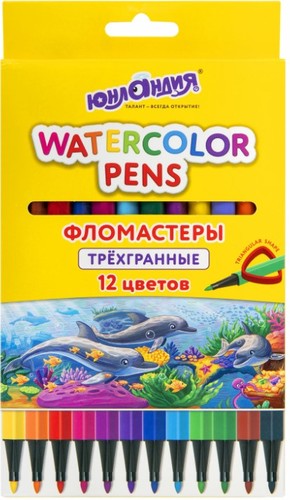 Фломастеры Юнландия Водный Мир 152182 (12 шт)