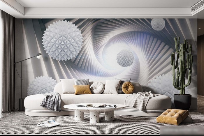 Фотообои ФабрикаФресок 3D Шары в туннеле 075265 (500x265)