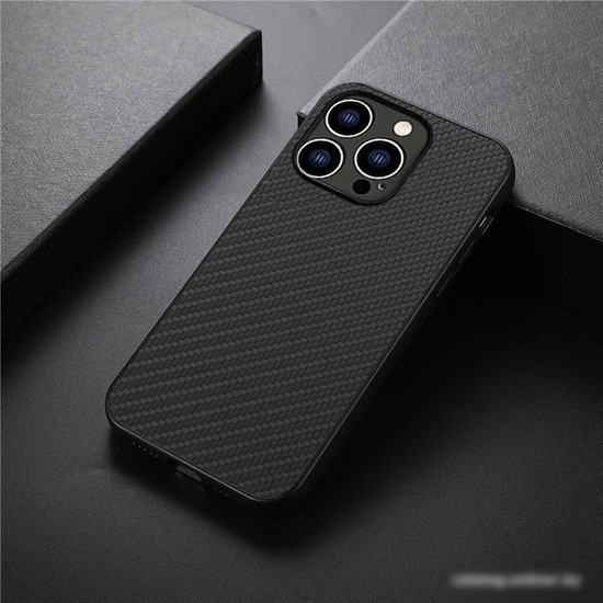 Чехол для телефона G-Case для iPhone 14 Pro Max (черная кожа)