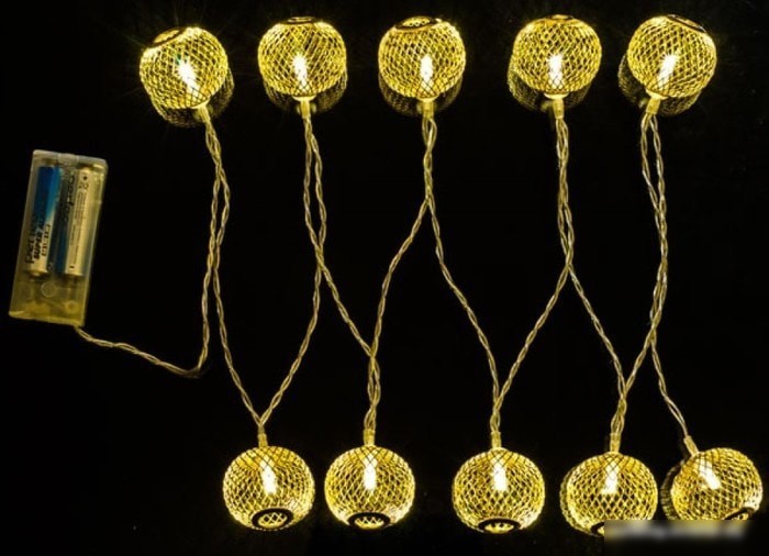 Гирлянда Perfeo 10 LED 1.5 м Шар 1
