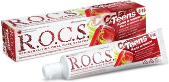 Зубная паста R.O.C.S Teens Вкус активного дня. Кола и Лимон 74 г