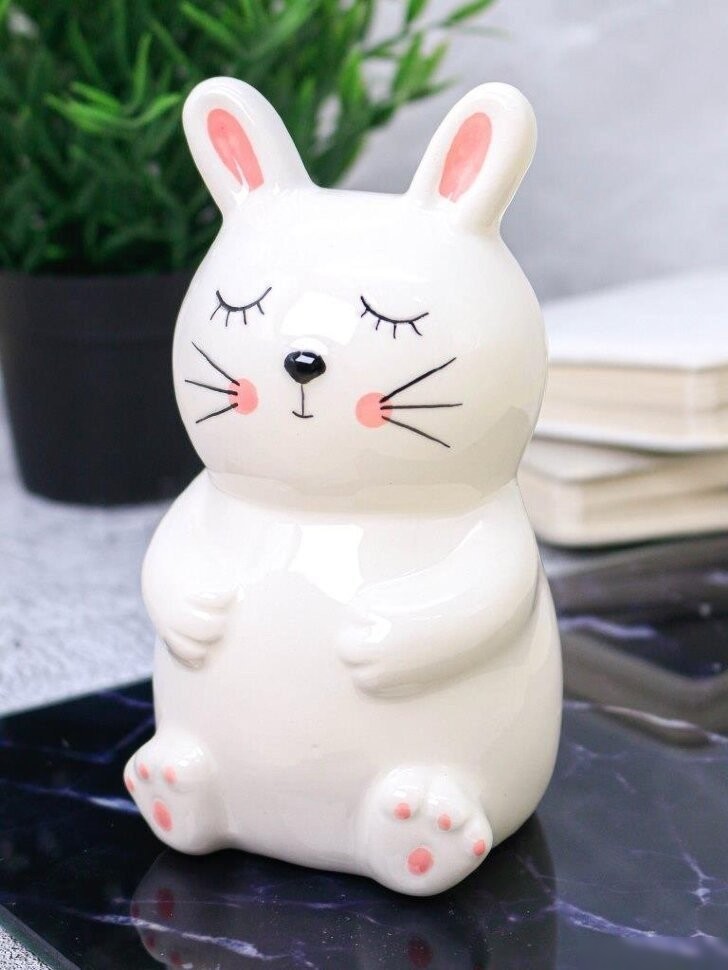 Копилка для денег ILikeGift Sleepy bunny FC191121 (белый)