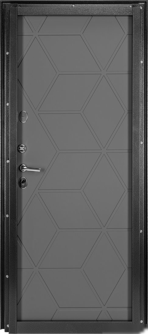 Металлическая дверь Guard Термо MG75 87х205 левая (черное серебро/серый)