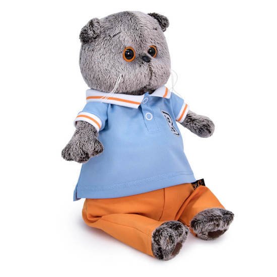 Классическая игрушка BUDI BASA Collection Басик в голубом поло Ks22-210 (22 см)