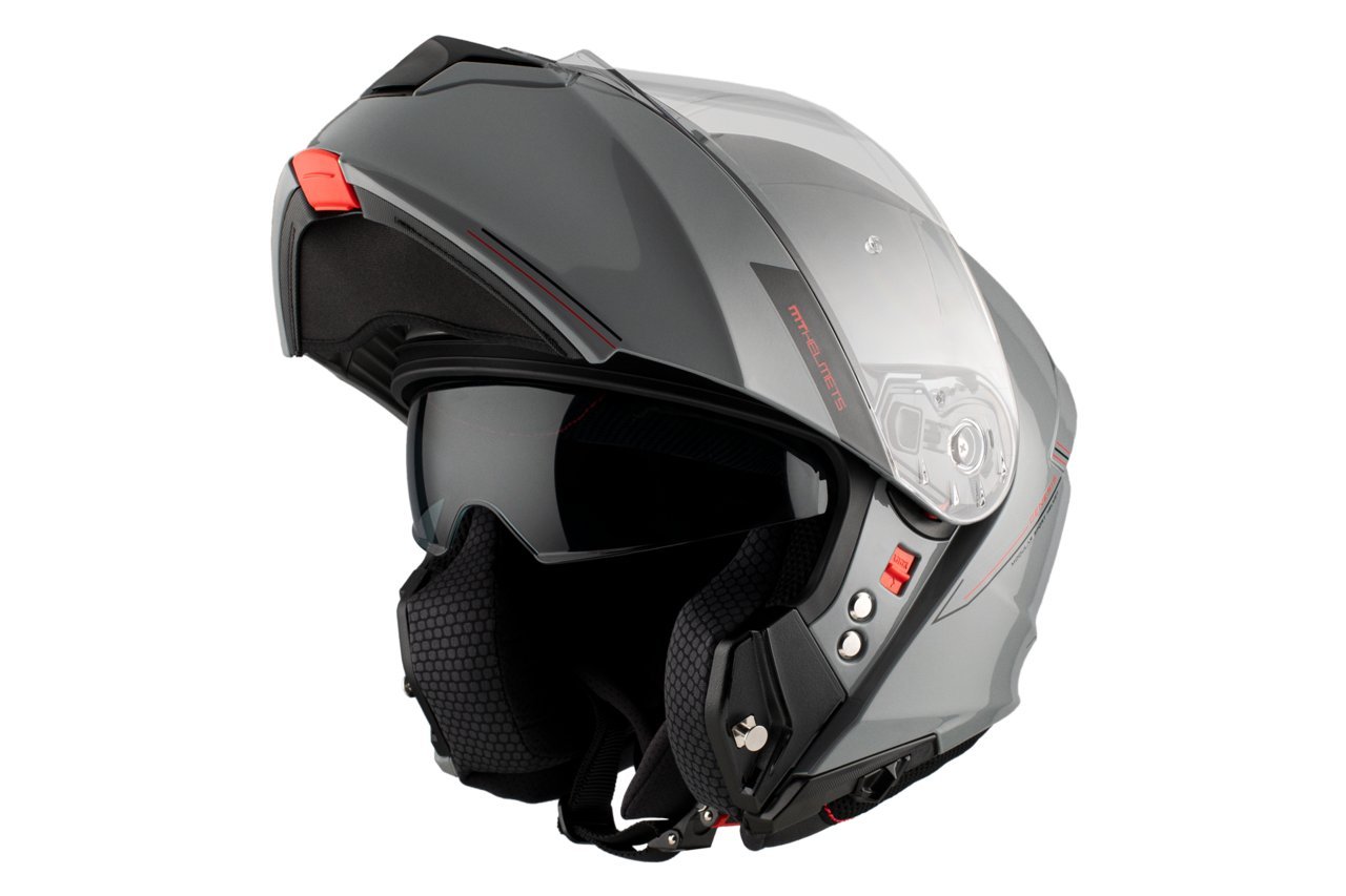 Мотошлем MT Helmets Genesis SV Solid A12 (M, серый глянцевый)