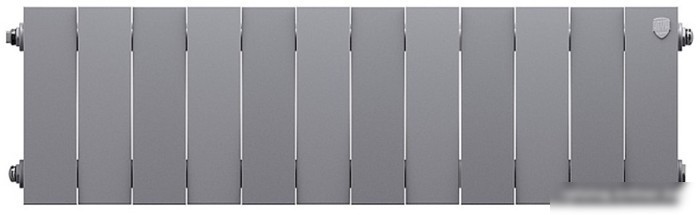 Биметаллический радиатор Royal Thermo PianoForte 200 Silver Satin (12 секций) боковое подключение