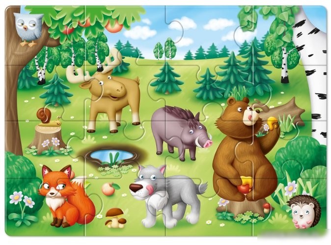 Мозаика/пазл Baby Toys First Puzzle Кто живет в лесу 04190