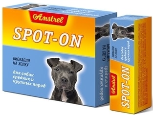 Капли Amstrel Spot-on для собак средних и крупных пород