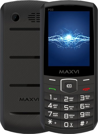 Кнопочный телефон Maxvi P33 (черный)