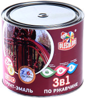 Грунт-эмаль Olecolor 3 в 1 по ржавчине 0.4 кг (шоколадный)