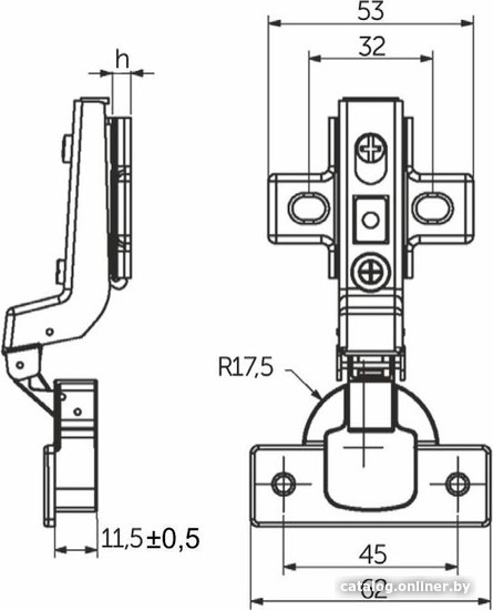 Мебельная петля AKS 11133