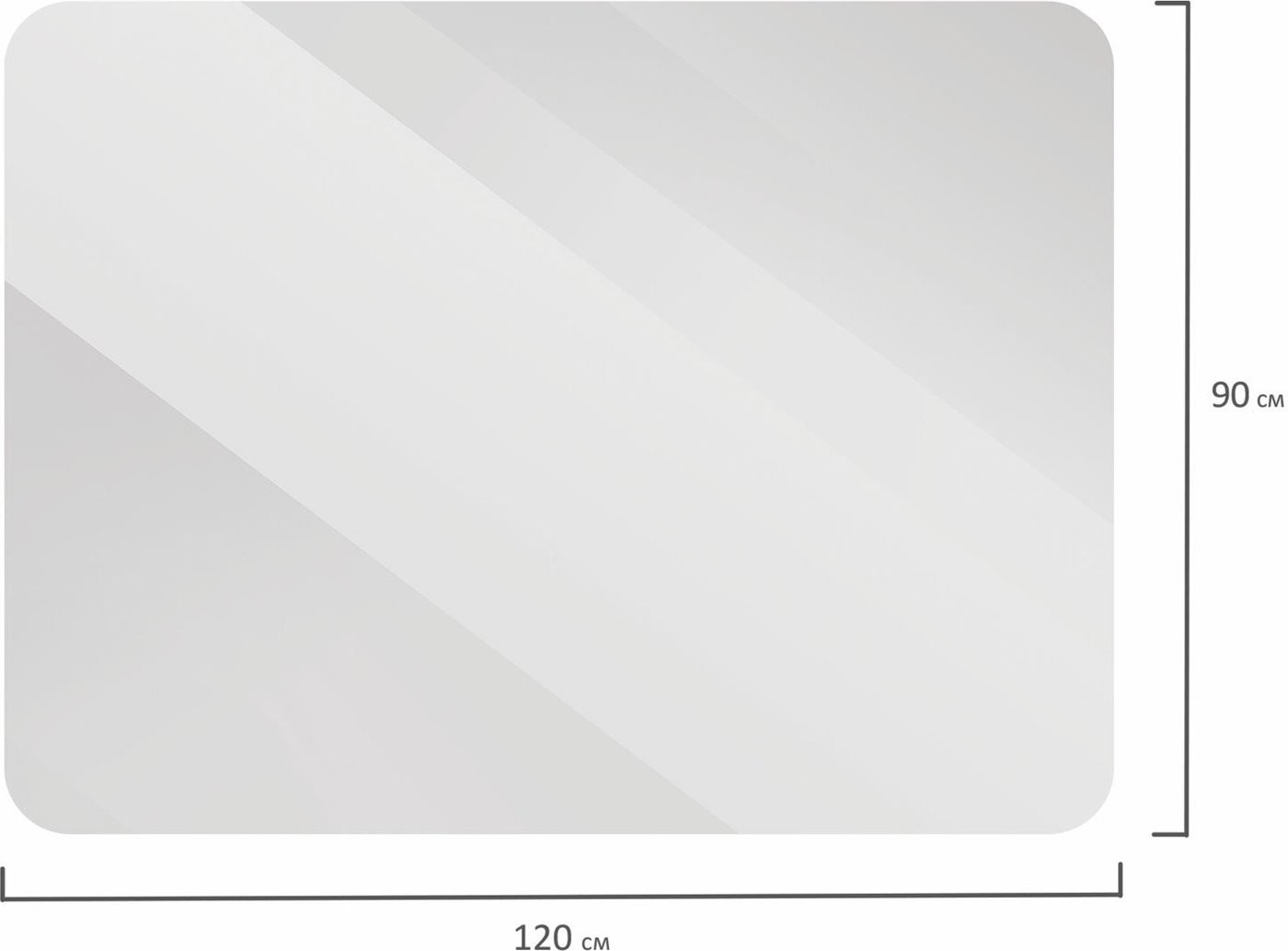 Коврик защитный Brabix 90x120 см 608711 (глянец)
