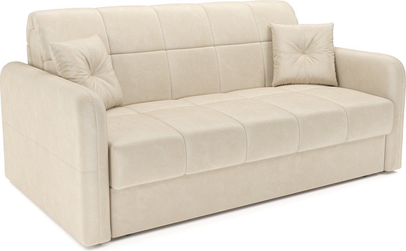 Диван Мебель-АРС Аккордеон Свег НПБ 140x200 (бархат бежевый Star Velvet 6 Light Beige)