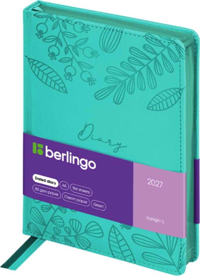 Ежедневник Berlingo Starlight S 2027г DD7_84502 (184л, зеленый)