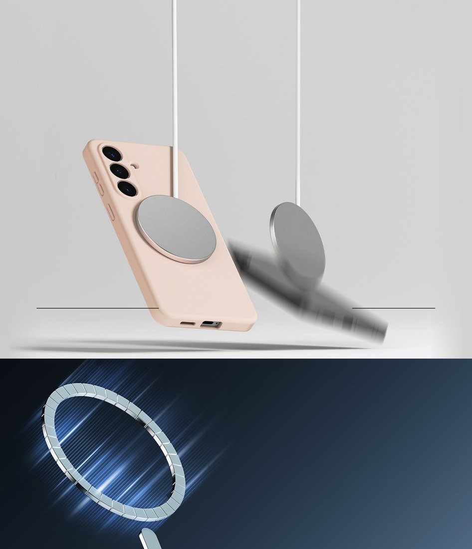 Чехол для телефона Ringke Silicone Magnetic для Galaxy S26 (Pink Sand)