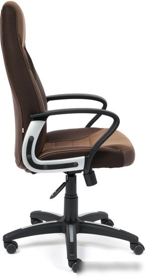 Кресло TetChair Inter (искусственная кожа, флок, ткань, коричневый)