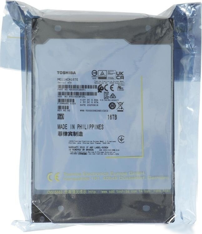 Жесткий диск Toshiba MG11 16TB MG11ACA16TE