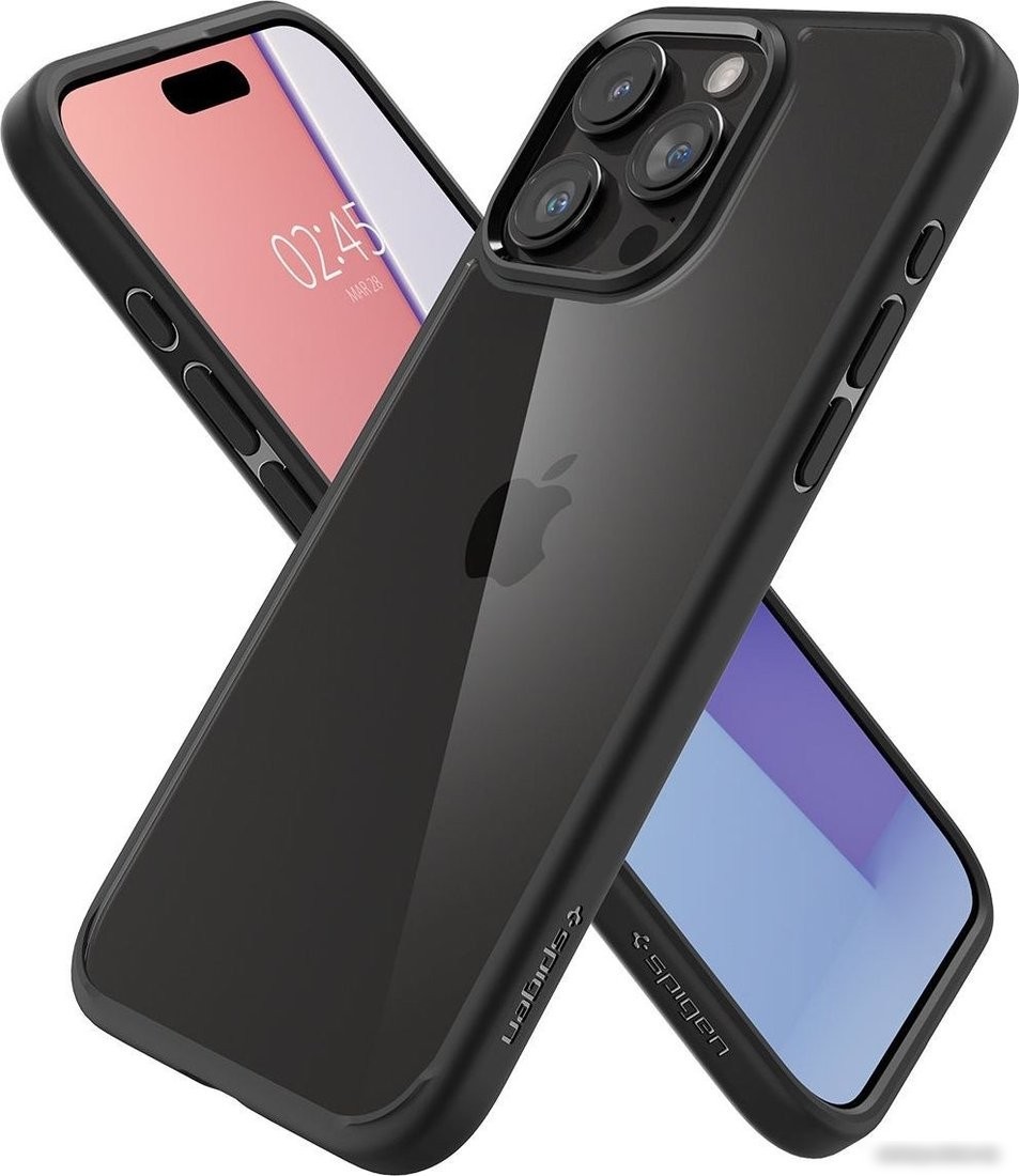 Чехол для телефона Spigen Ultra Hybrid для iPhone 15 Pro ACS06713 (черный)