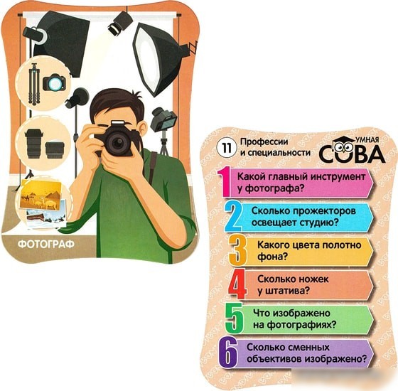 Развивающая игра Bondibon Умная сова. Профессии и специальности ВВ4005