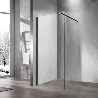 Душевая стенка Vincea Walk-In VSW-1H100CLB (матовый черный/прозрачное)