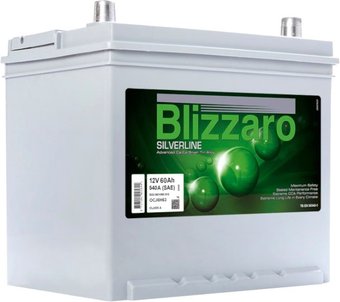 Автомобильный аккумулятор Blizzaro Silverline JIS L+ (60 А·ч)