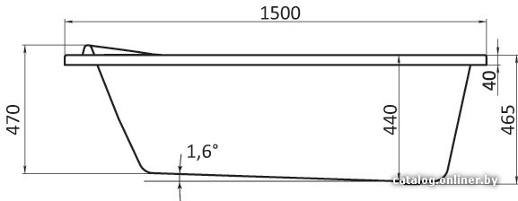 Ванна Santek Тенерифе 150x70 без гидромассажа [WH302213]