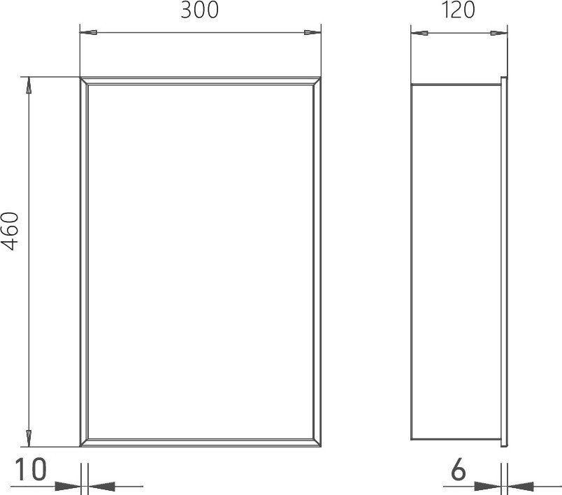 Abber Полка для ванной Nischen AN3001MB (черный матовый)