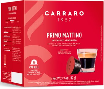 Кофе в капсулах Carraro Primo Mattino Dolce Gusto 16 шт