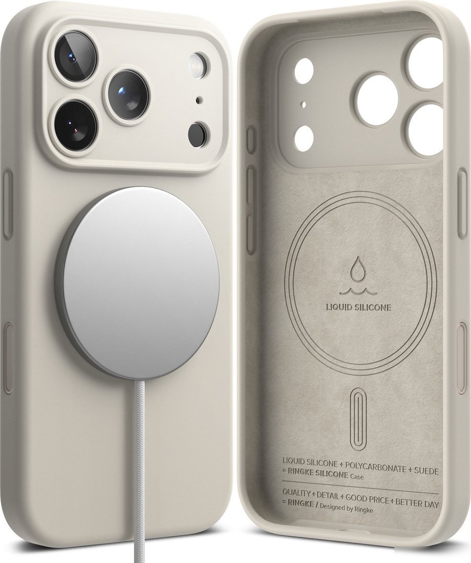 Чехол для телефона Ringke Silicone Magnetic для iPhone 17 Pro (Stone)
