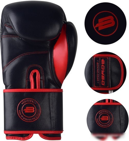 Перчатки BoyBo Rage (10oz, черный/красный)