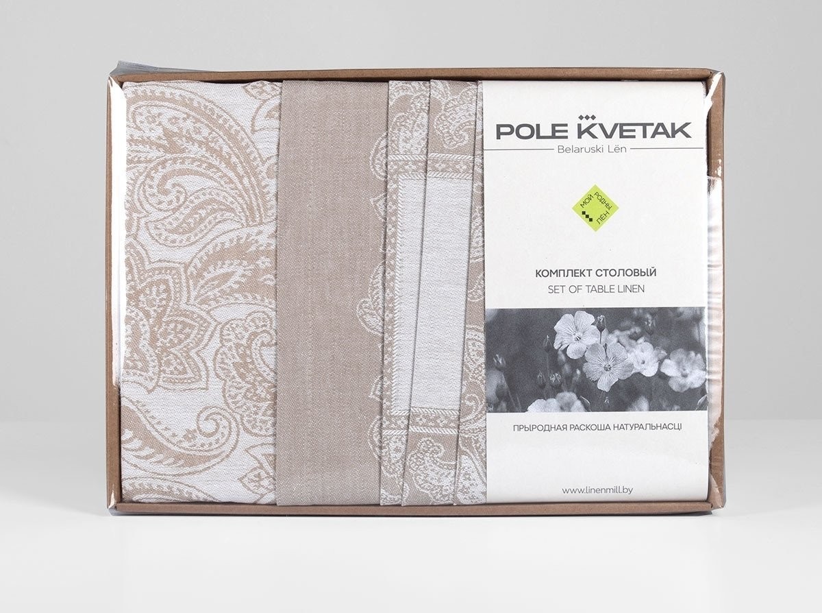 Скатерть Pole Kvetak (Беларускі лён) 153x153 24С9-ШР/уп.кор. (133 Гламур 208/сорт 1)