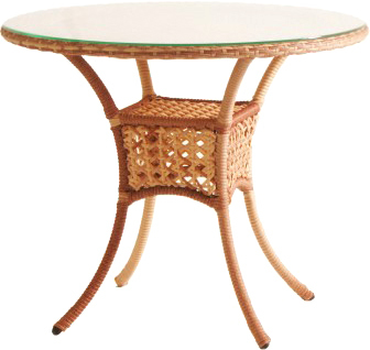 Стол Aiko Rattan Deco 7035П круглый 90х90х75 (бежевый)