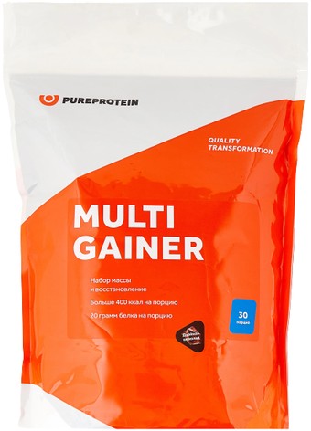 Протеин Pureprotein Multi Gainer (1000г, двойной шоколад)