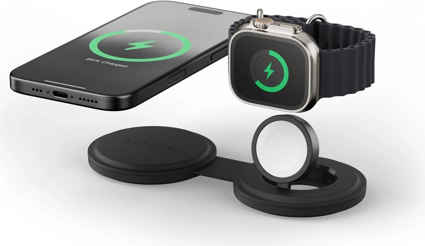 Беспроводное зарядное Satechi OntheGo 2-in-1 Charger ST-QTG21K (черный)