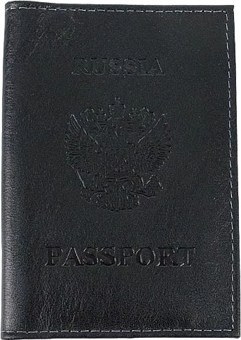 Обложка для паспорта Poshete 604-117K/NPK-BGN (черный)