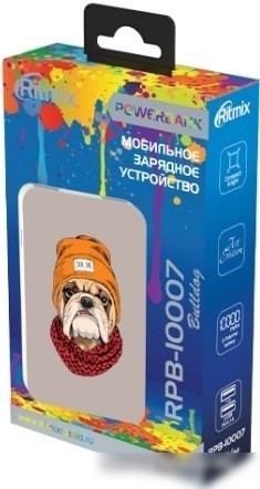 Портативное зарядное устройство Ritmix RPB-10007 (бульдог)
