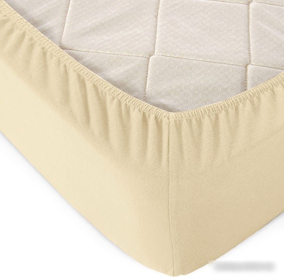 Постельное белье Alleri Трикотажная на резинке 70x200x20см (бежевый)