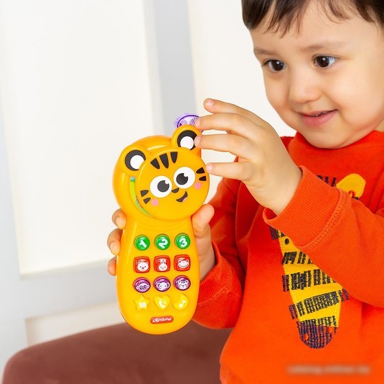 Развивающая игрушка Азбукварик Тигренок. Музыкальный телефончик 3135