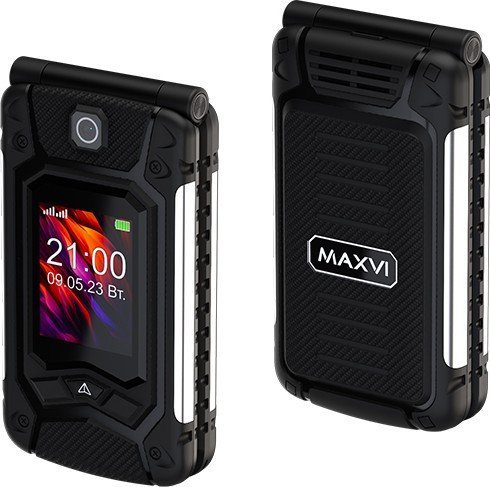 Кнопочный телефон Maxvi E10ds (черный)