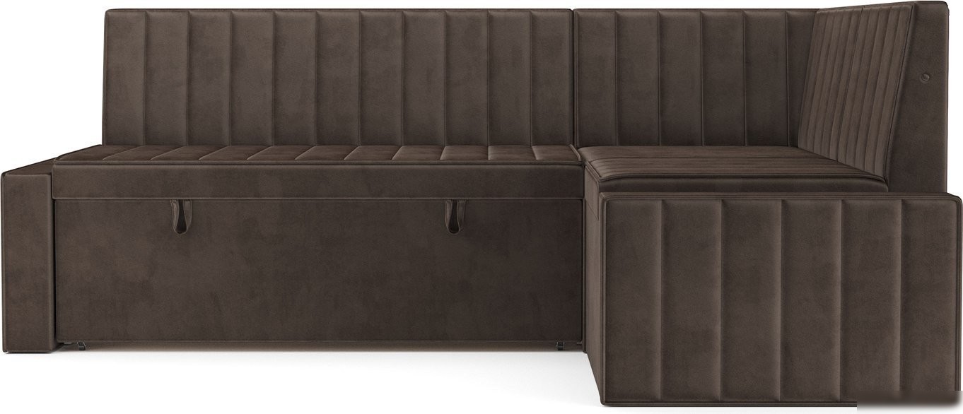 Угловой диван Мебель-АРС Вермут 211x83x141 M11-23-3 (шоколадный Star Velvet 60 Cofee)