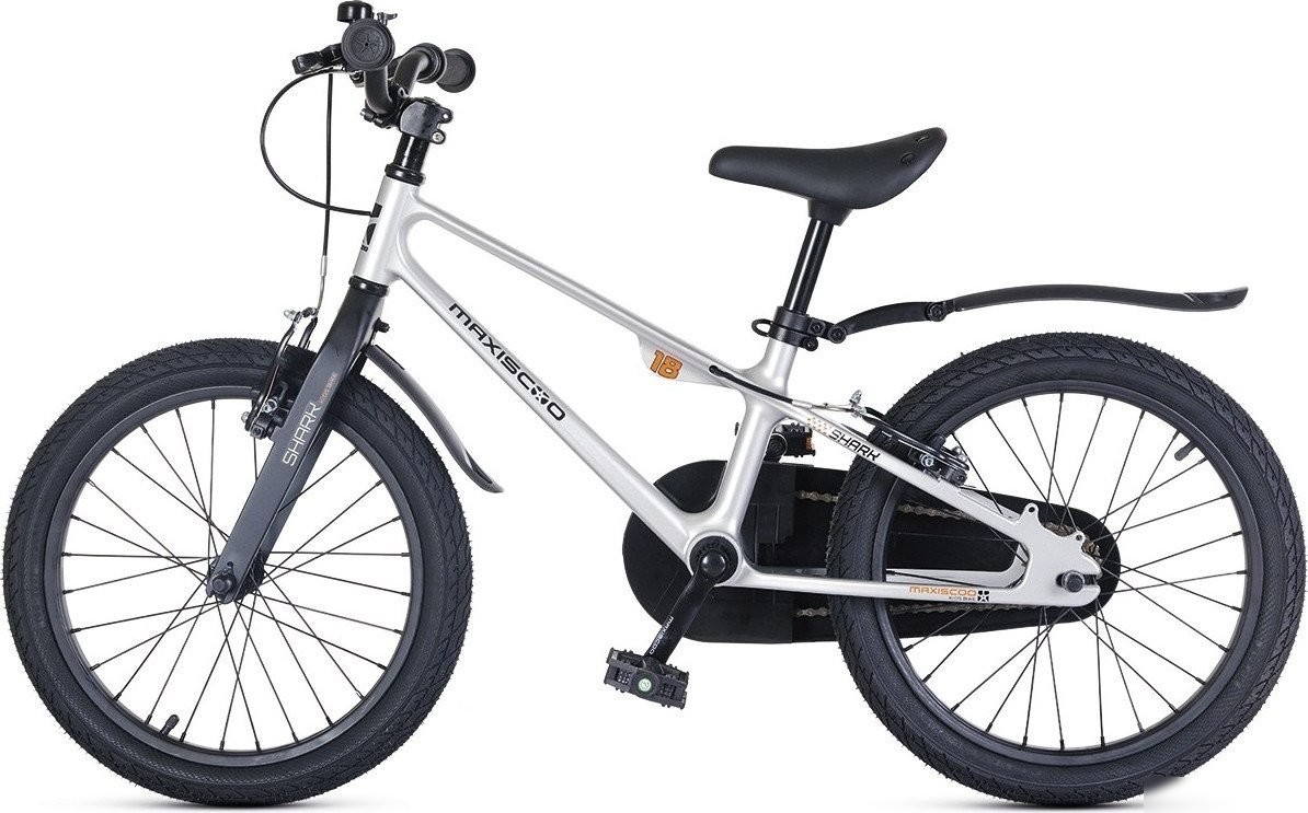 Детский велосипед Maxiscoo Shark Sport 18 2025 MSC-SH1842 (серый жемчуг, разобранный)