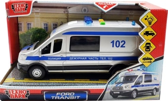 Игрушечный транспорт Технопарк Ford Transit Полиция TRANSITVAN-22PLPOL-SR