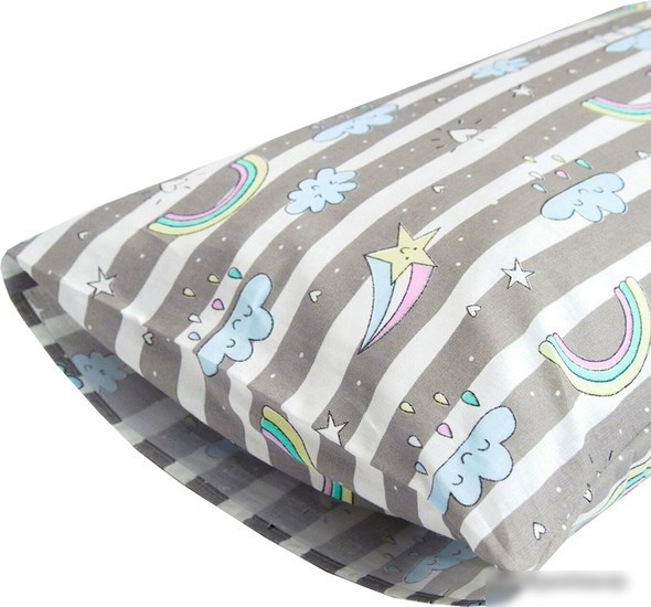 Постельное белье Amarobaby Радуга AMARO-5002-R (серый)