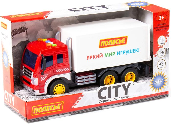 Фургон Полесье Сити 93141 (красный/белый)