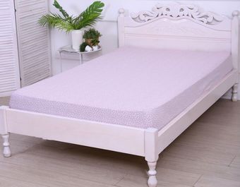 Постельное белье Luxsonia Трикотаж на резинке 200x200 2418 (цветочный розовый)