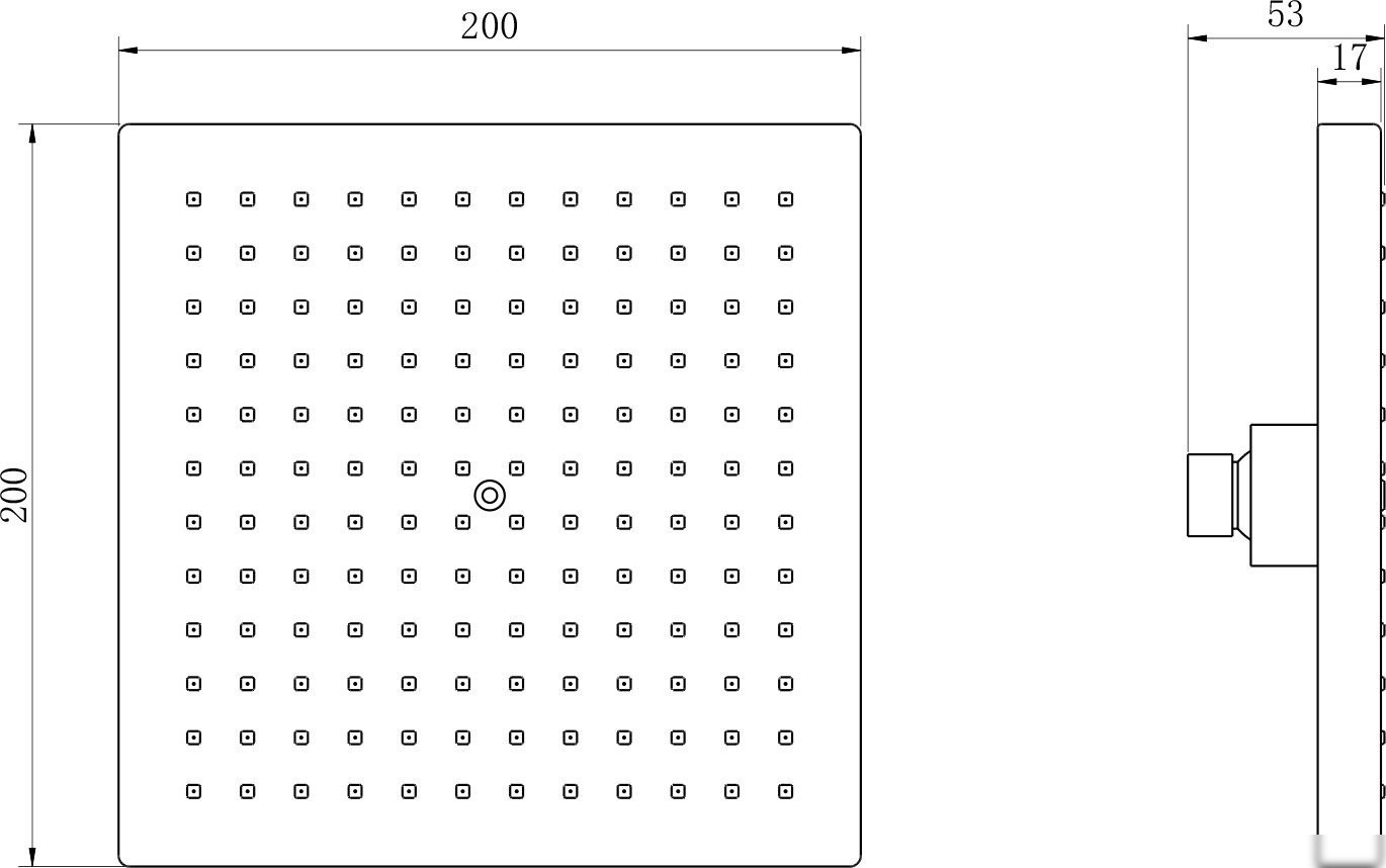 Верхний душ Lauter Square 21S20109