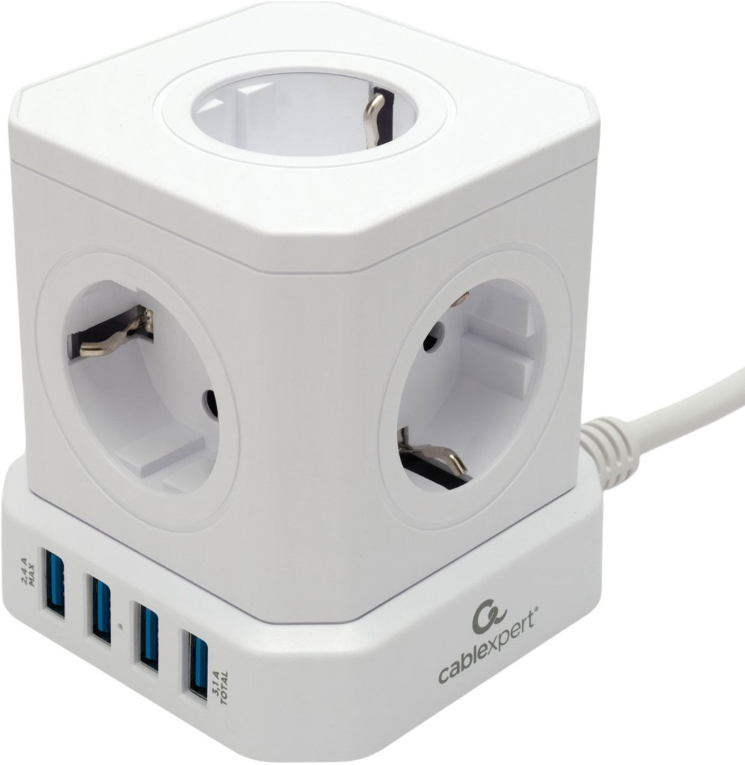 Сетевой фильтр Cablexpert TWR-5-U4-W-3