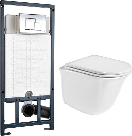 Унитаз WeltWasser Telbach 004 GL-WT + Marberg 507 SE (белый глянец/хром)