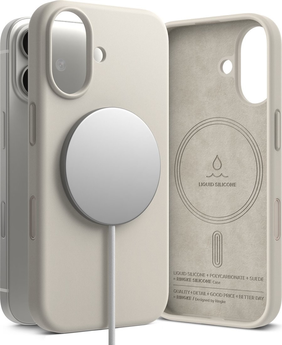 Чехол для телефона Ringke Silicone Magnetic для iPhone 17 (Stone)