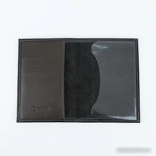 Обложка для паспорта Poshete 604-117LG-BBW (черный)